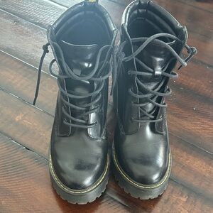 Dr. Marten Persephone Black Lace-Up Combat Boots